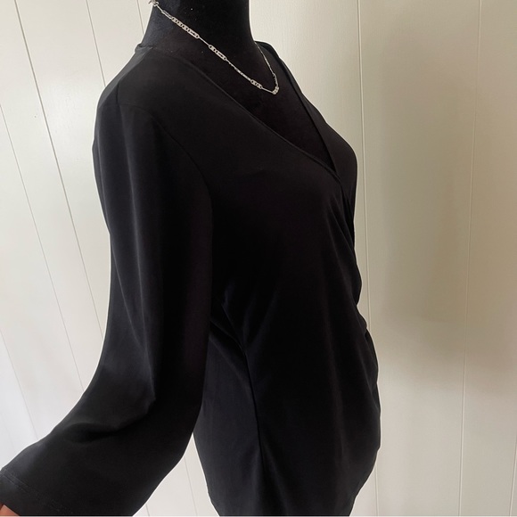 AB Studio black wrap top - Picture 3 of 8